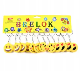 buzki-emoji-emotki-zolty-brelok-do-kluczy-prezent-dla-dzieci-12szt