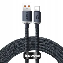 kabel-baseus-crystal-shine-100w-1-2m-usb-usb-c-black