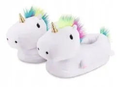 kapcie-laczki-unicorn-jednorozec-biale-prezent-tecza-wygodne