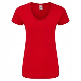 koszulka-damska-iconic-v-neck-czerwony-r-xl
