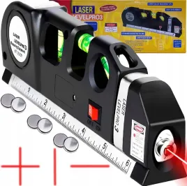 praktyczna-poziomica-laserowa-precyzyjna-z-miarka-250cm-laser-3-libelki