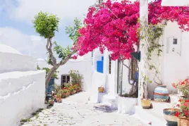 nowoczesna-fototapeta-na-sciane-do-salonu-uliczka-paros-grecja-260x390