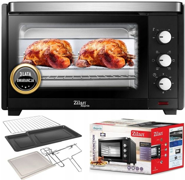 ﻿PIEKARNIK ELEKTRYCZNY ROŻEN GRILL TIMER TERMOOBIEG 45L 2000W