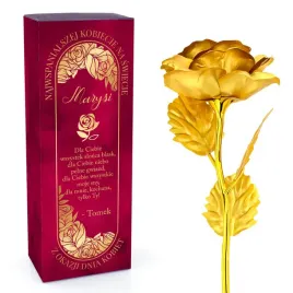 zlota-roza-w-pudelku-z-dedykacja-na-dzien-kobiet