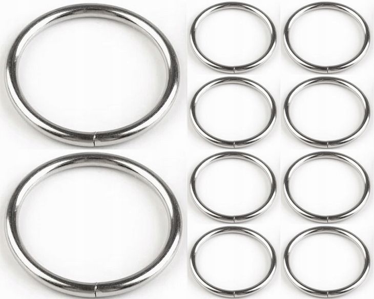 ﻿KÓŁKO KOŁO METALOWE RING 35mm 3,5cm 10szt Srebrne