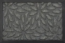 wycieraczka-kwiaty-liscie-plants-40x60-szara