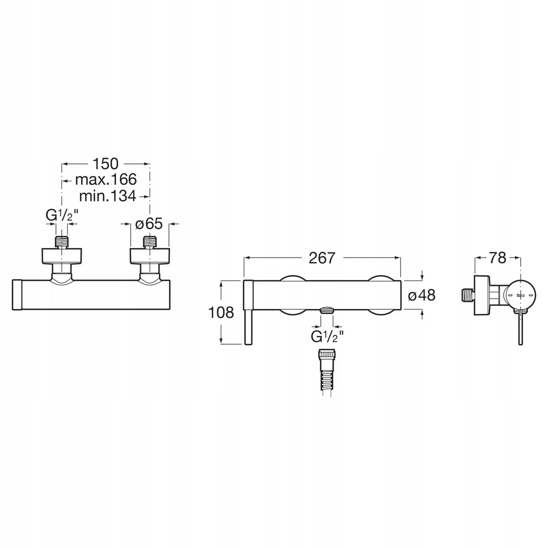 roca-ona-bateria-prysznicowa-scienna-chrom