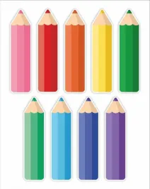 dekoracje-kolorowe-kredki-9szt