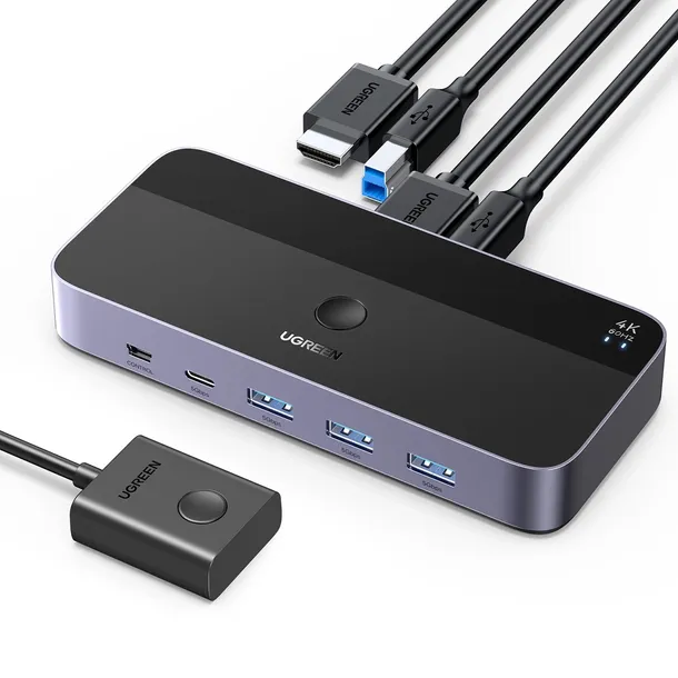przelacznik-kvm-ugreen-cm664-hdmi-switch-2w1-czarny-stan-nowy