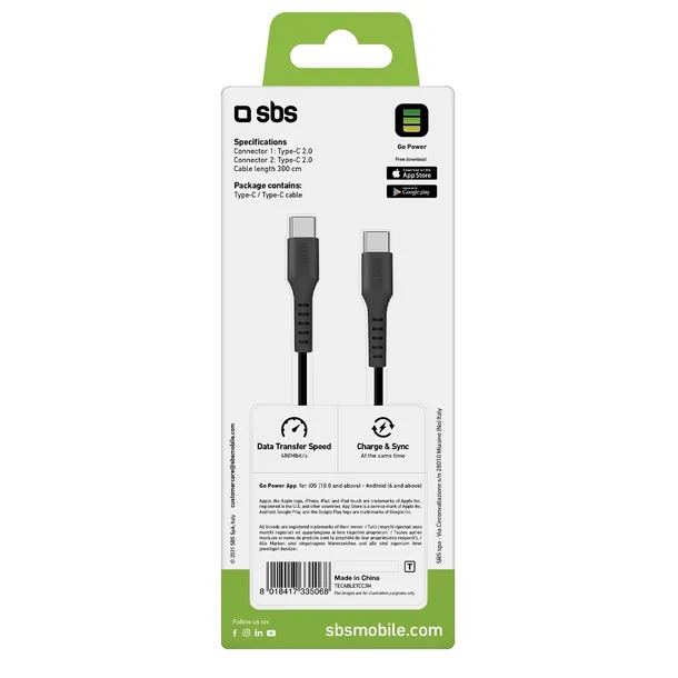 kabel-sbs-tecabletcc3m-usb-c-usb-c-3m-czarny-stan-nowy