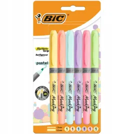 zakreslacz-highlighter-grip-pastel-mix-bic-blister-6szt