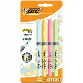 zakreslacz-highlighter-grip-pastel-mix-bic-blister-4szt
