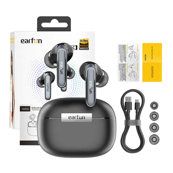 sluchawki-tws-earfun-air2-czarne-kolor-srebrny