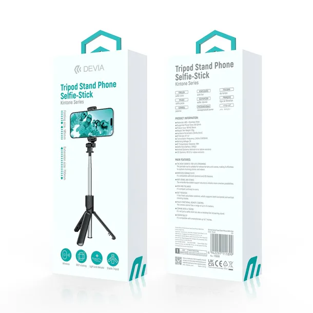 devia-selfie-stick-bluetooth-tripod-es083-czarny-stan-nowy-kolor-czarny-marka-devia