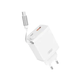 xo-ladowarka-sieciowa-ce31-1x-usb-1x-usb-c-30w-biala-z-kablem-usb-c-zwijany