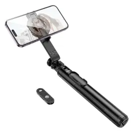 hoco-uchwyt-selfie-magnetyczny-z-pilotem-bezprzewodowym-tripod-k25-czarny