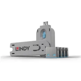 lindy-usb-port-blocker-4p-blue-w-key
