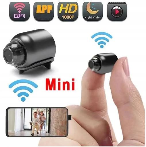 MINI KAMERA IP szpiegowska BEZPRZEWODOWA UKRYTA DETEKCJA MONITORING HD WIFI