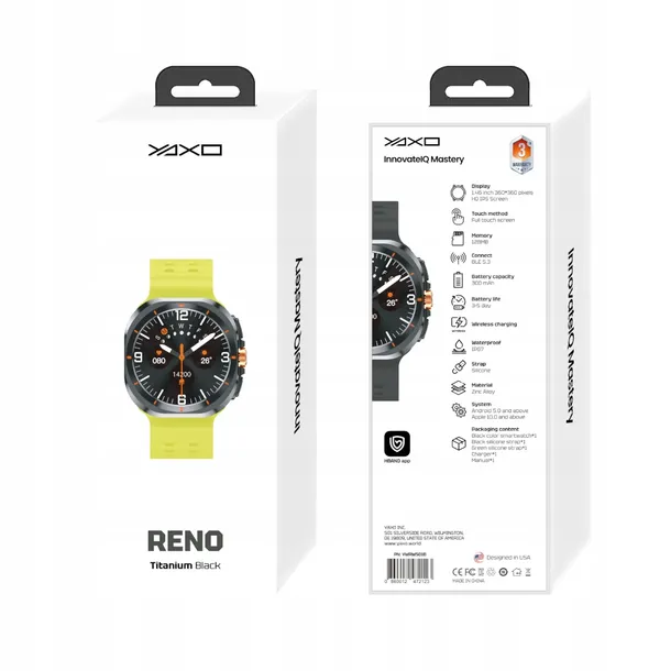yaxo-smartwatch-reno-titanium-black-ksztalt-koperty-kwadratowa