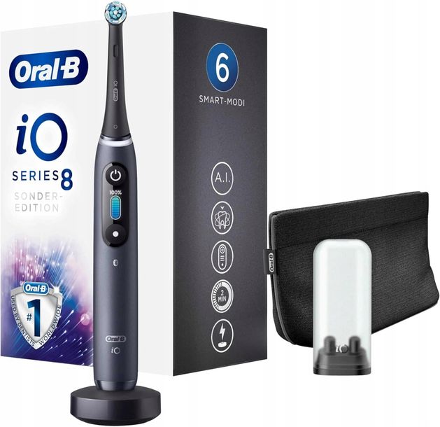 ﻿Szczoteczka elektryczna do Zębów czarna iO 8 Oral-B