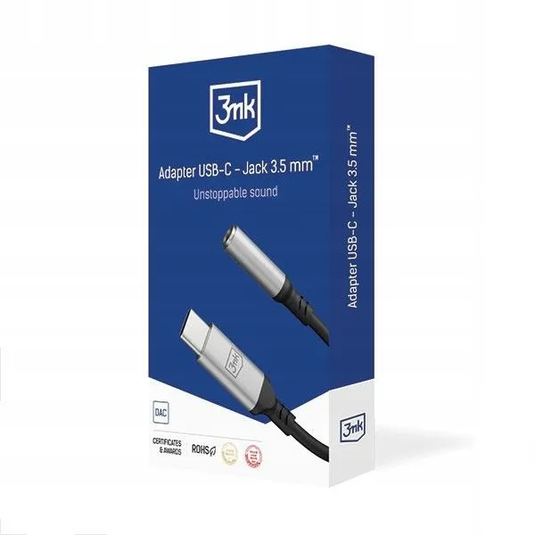 3mk-adapter-usb-c-jack-35-mm-dac-czarny-black-stan-nowy