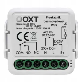 oxt-mini-przekaznik-beznapieciowy-12-48v-dc-230v-wifi-tuya-smart-life