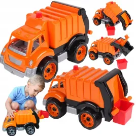 duzy-samochod-pomaranczowa-smieciarka-ruchome-czesci-podnoszony-kontener