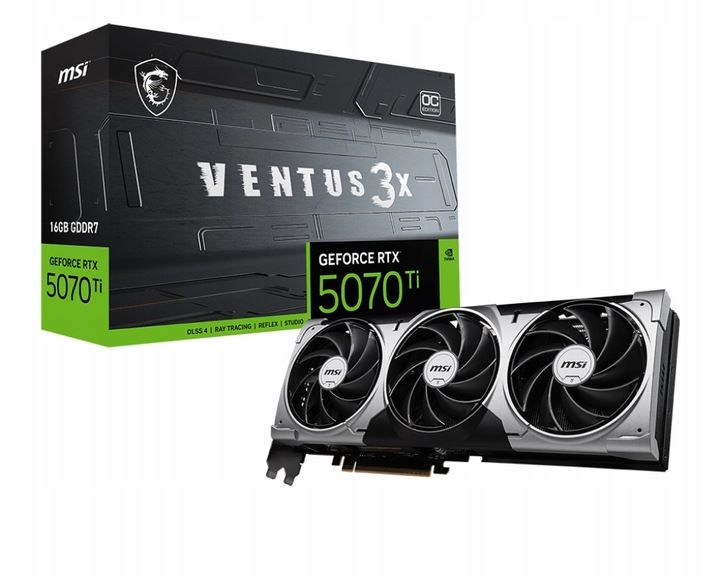 KARTA GRAFICZNA NVIDIA MSI RTX 5070 TI VENTUS 3X OC 16GB