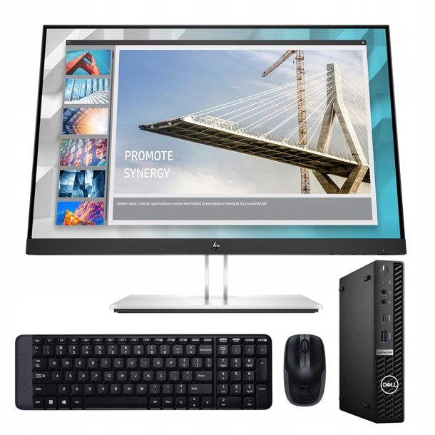 Zestaw do domu biura Dell 5080 Micro i5 16GB 512GB Monitor HP 24