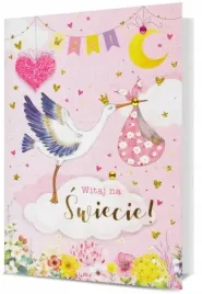 karnet-b6-narodziny-dziewczynka