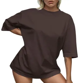 koszulka-damska-oversize-t-shirt-bawelna-luzna-krotka-sukienka-mini-l
