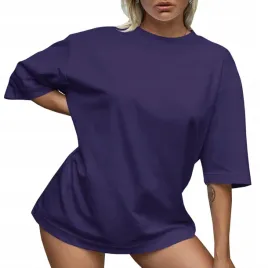 koszulka-damska-oversize-t-shirt-bawelna-luzna-krotka-sukienka-mini-l