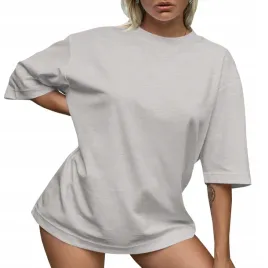 koszulka-damska-oversize-t-shirt-bawelna-luzna-krotka-sukienka-mini-l