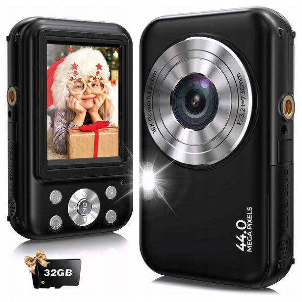 Aparat Cyfrowy Fotograficzny 44 MP 1080P Zoom 16X + Karta SD 32GB Gratis