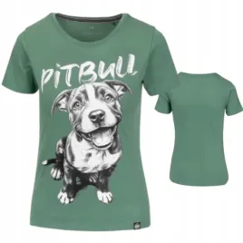 pitbull-west-coast-damska-koszulka-t-shirt-puppy-ii-zielona-rozmiar-s