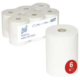 Zdjęcie produktu Kimberly-Clark Scott Slimroll - Ręcznik do rąk w roli, dł 190 m - Biały