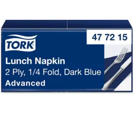 Zdjęcie produktu Tork - Serwetki lunchowe, składanie 1/4 - Niebieskie