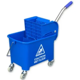 cleanpro-wozek-kentucky-jednowiaderkowy-z-wyciskarka-niebieski-20-l