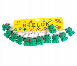 zaba-zielony-brelok-do-kluczy-zawieszka-12szt