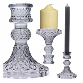 swiecznik-szklany-na-nozce-dwustronny-obiadowy-do-swiec-rytualnych