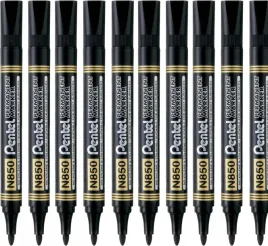 marker-permanentny-pentel-n850-okragly-czarny-x-10-sztuk
