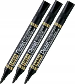 marker-permanentny-pentel-n850-okragly-czarny-3x-sztuki
