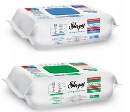 zestaw-sleepy-reczniki-nawilzane-xxl-czyszczace-niebie-i-zielone-2x100szt