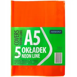 okladka-na-zeszyt-a5-neon-pvc-transparentna-pomaranczowa-astra-5-sztuk