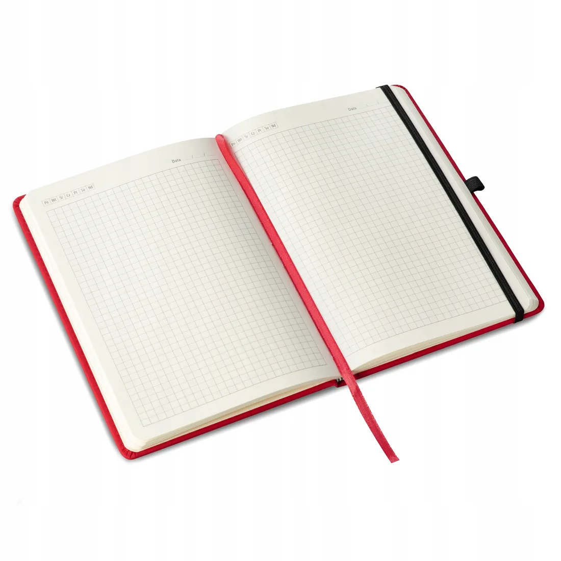notes-a5-czerwony-kratka-twarda-oprawa-easy-stan-nowy