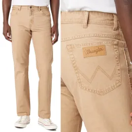 wrangler-texas-tigers-eye-bezowe-materialowe-spodnie-bez-streczu-w32-l34