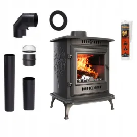 koza-zeliwna-kawmet-p10-68-kw-eco-piec-wolnostojacy-kominek-zestaw