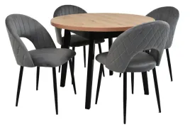 maly-zestaw-4-krzesla-kubelkowe-i-stol-okragly-100cm-rozkladany-do-130cm