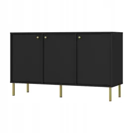 komoda-sora-3f-3s-czarrny-grafit-noga-prosta-mro-mil-meble