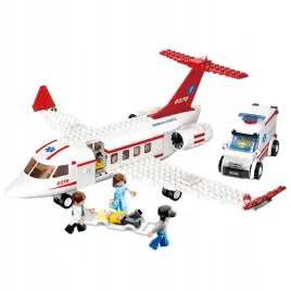 klocki-sluban-aviation-lotnisko-samolot-karetka-ambulans-samochod-335-el
